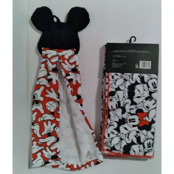 Disney Mickey Minnie Mouse Kitchen Dish Towels 16"x26" Holiday Gift 4 Pc Set - Picture 2 of 2